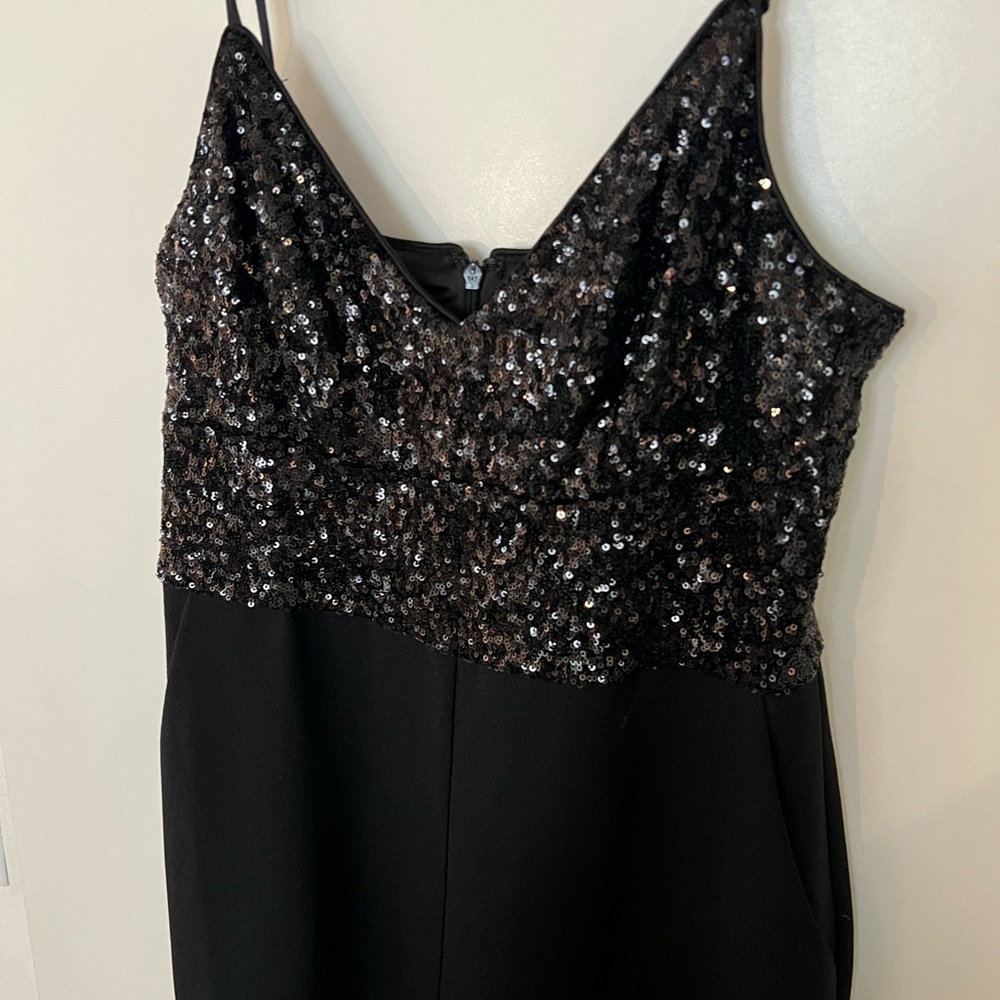 Black Sequin Jumpsuit